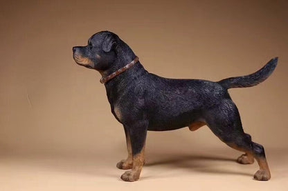 9" Realistic Rottweiler Stand Dog Life Like Figurine Statue Home
