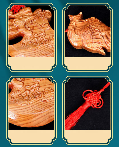28cm Chinese Traditions Culture Peach Wood Axe Blessing Exorcise Evil Ornaments