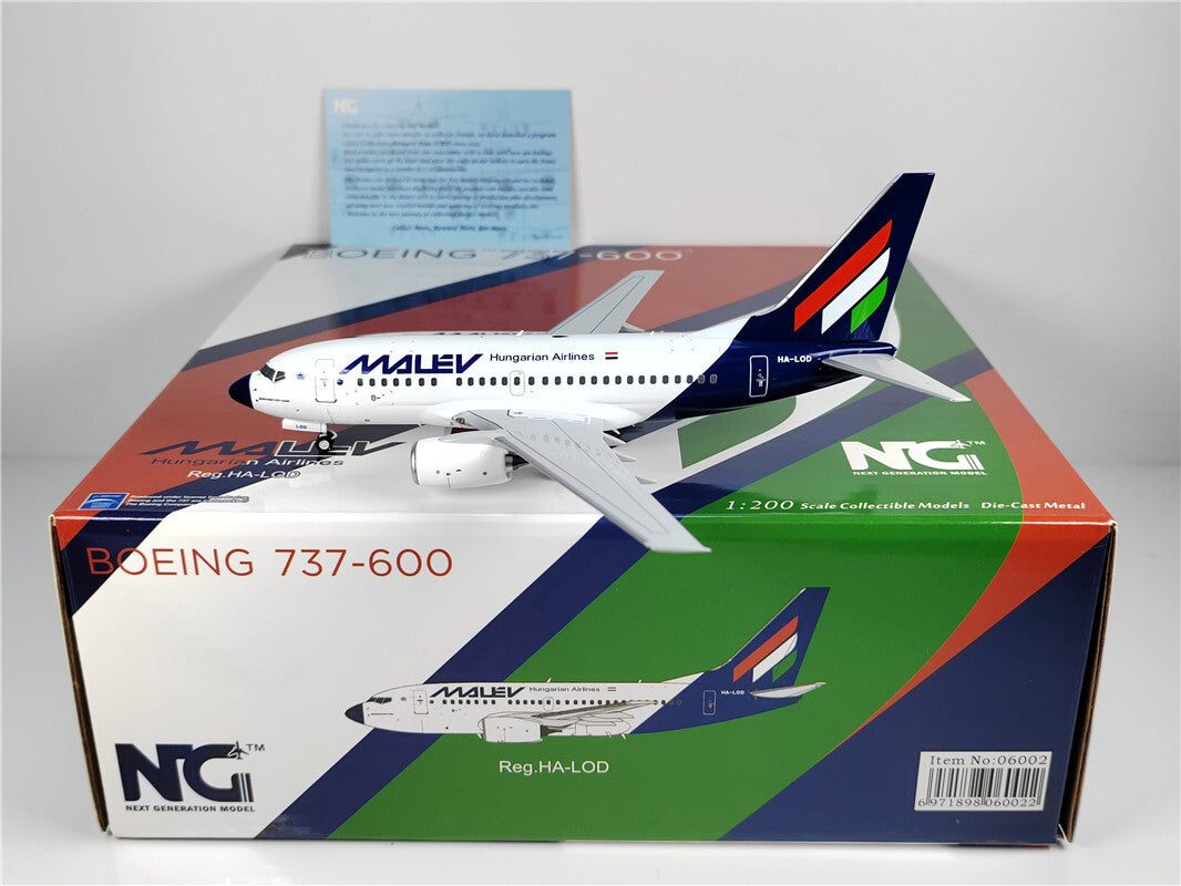 1:200 NG Model Hungarian Airlines B737-600 Airplane Diecast Aircraft Model