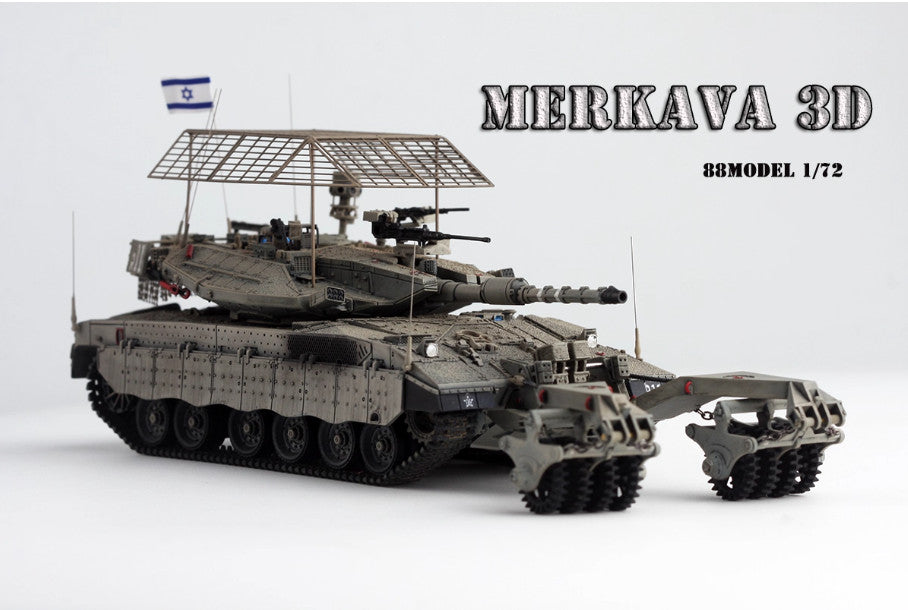 1:72 88MODEL Israel MERKAVA 3D 11C Main Tank Military Vehicle Resin Metal Model