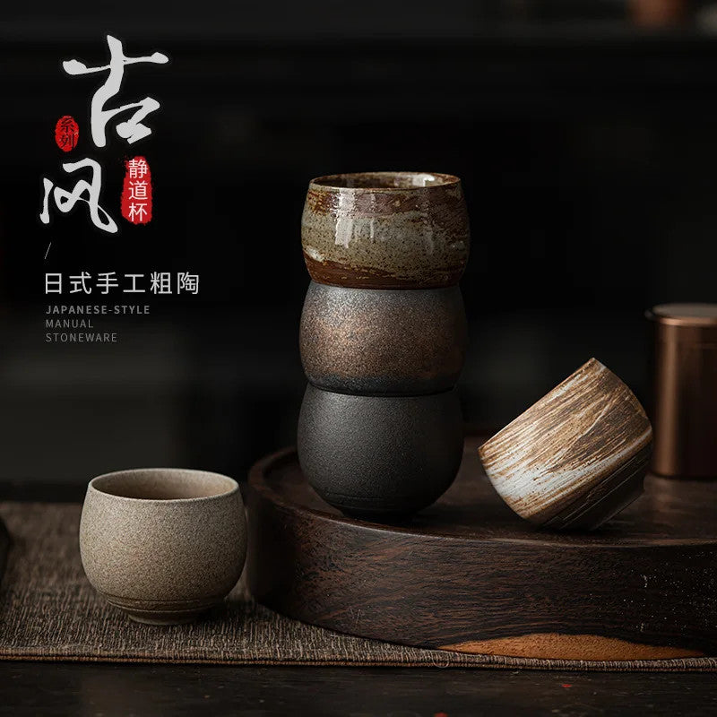 Handmade Stoneware Tea Cup Porcelain Kung Fu Tea Set TeaCup Small Single Cup