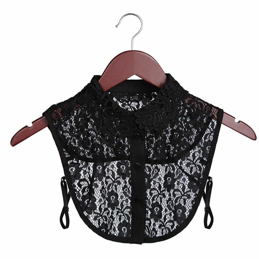 Shirt Collar Women Cotton Lace Fake Blouse Vintage Lapel Clothes Accessories Top