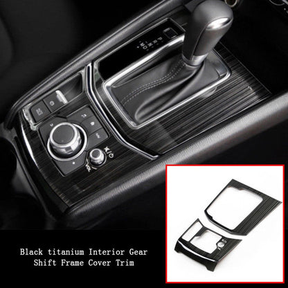 Car Gear Shift Knob Console Panel Frame Cover Trim For Mazda CX-5 CX5 2017 2018