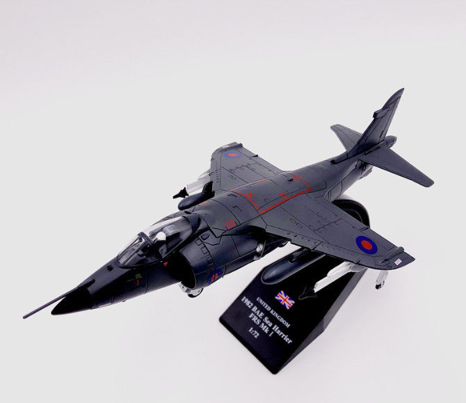 AMER British 1982 BAE Sea Harrier mar FRS MKI Navy Blue 1/72 diecast model plane