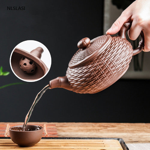 Kettle Handmade Tea Set Chinese Yixing Tea Pot Purple Clay Xishi Filter Teapot