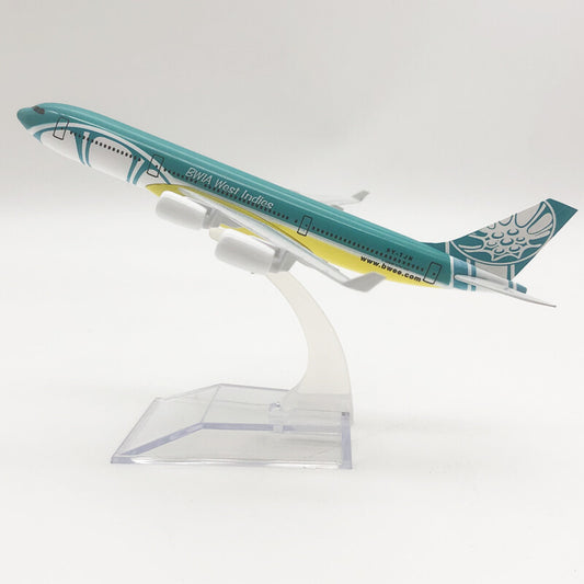 16cm BWIA West Indies Airbus A340 Passenger Airplane Diecast Aircraft Model