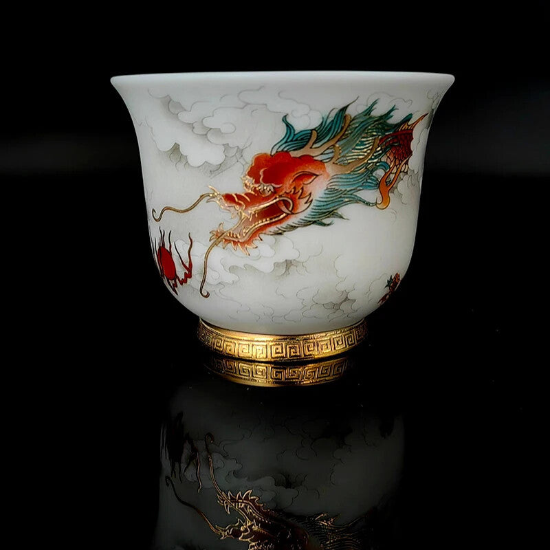 Chinese Ceramic Porcelain Jingdezhen Kung Fu Tea Cup For Oolong Tieguanyin