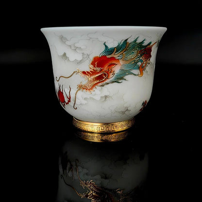 Chinese Ceramic Porcelain Jingdezhen Kung Fu Tea Cup For Oolong Tieguanyin