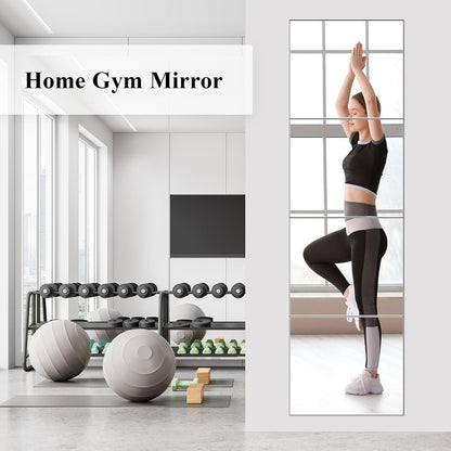 12PCS Self Adhesive Mirror Reflective Wall Sticker Film Paper Home Kitchen Decor