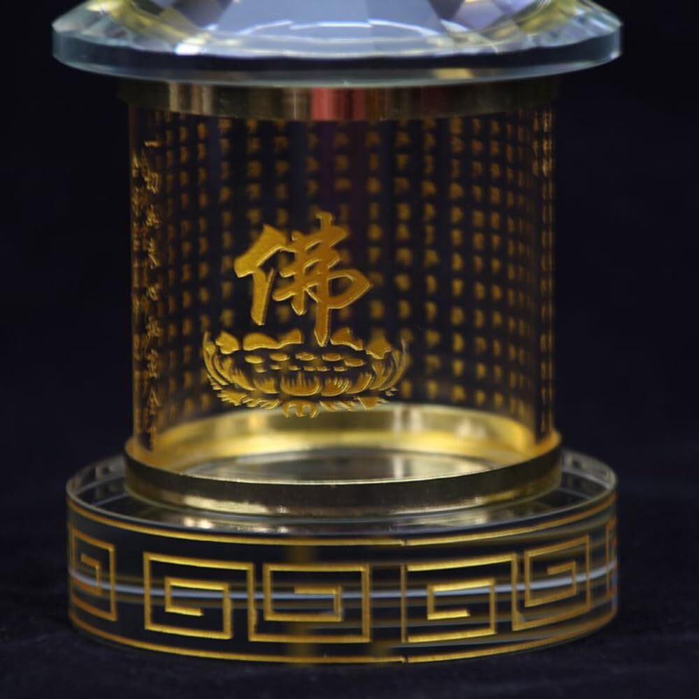 14cm Pagoda Ornaments Crystal Offerings Buddhist Utensils Buddhist
