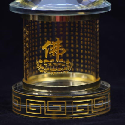 14cm Pagoda Ornaments Crystal Offerings Buddhist Utensils Buddhist