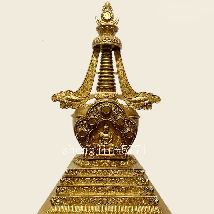 23.5cm Tibetan Buddha Pagoda Buddha Utensils Bodhi Pagoda Buddha Hall Ornaments