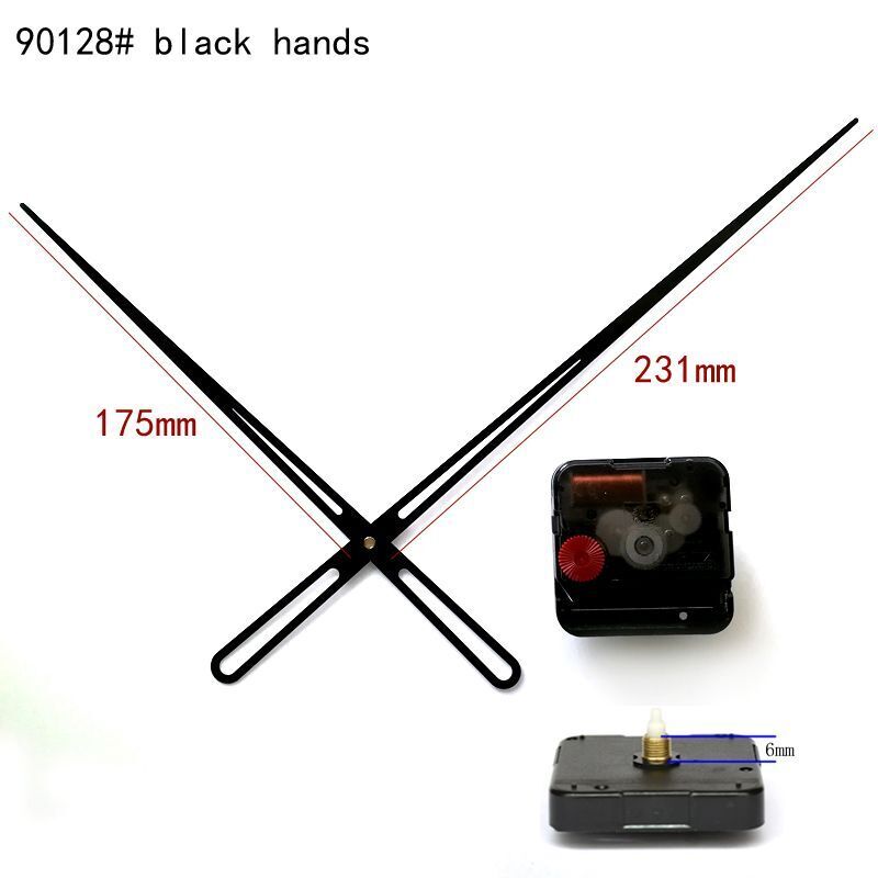 Wall Clock Parts Metal Round Hole High Torque Movement Long Hands Kits Accessory
