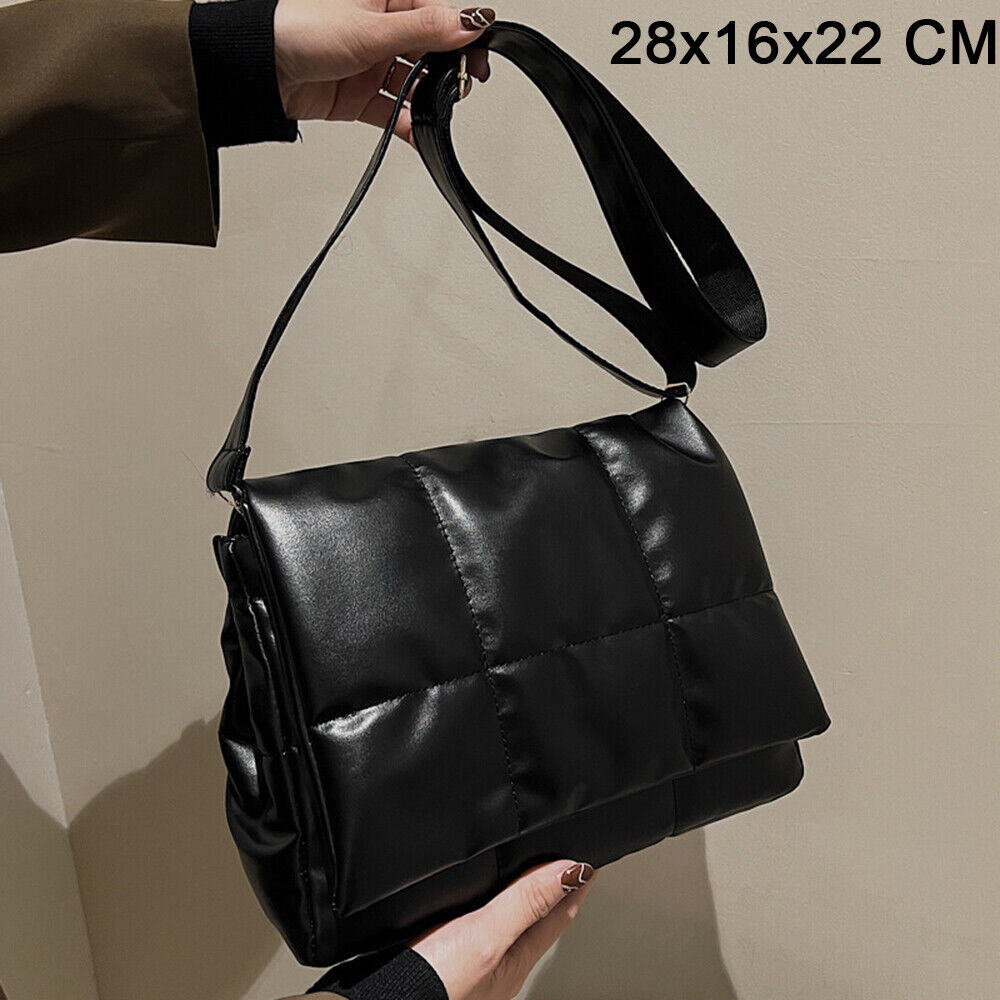 Vintage Totes Large Capacity PU Leather Crossbody Handbag Women Shoulder Bag