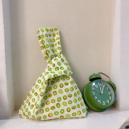 Ladies Knot Handbag Japanese Style Portable Knot Wrist Bag Phone Key Pouch