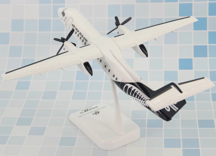 26CM 1:100 Risesoon Air New Zealand Dash 8-300 Aircraft ABS Plastic Plane Model