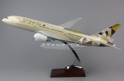 43CM ETIHAD BOEING 787 A6-BLA Passenger Airplane Resin Aircrarft Plane Model