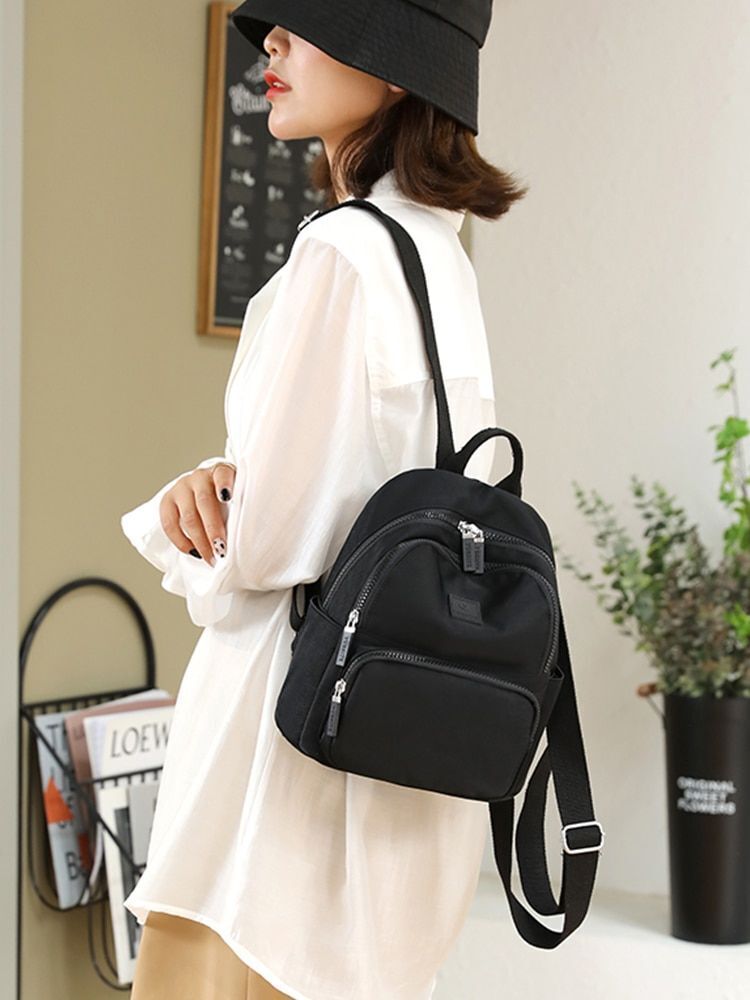 Waterproof Nylon Fabric Backpack Fashion Shopping Small Purse Shoulder Bag Pouch