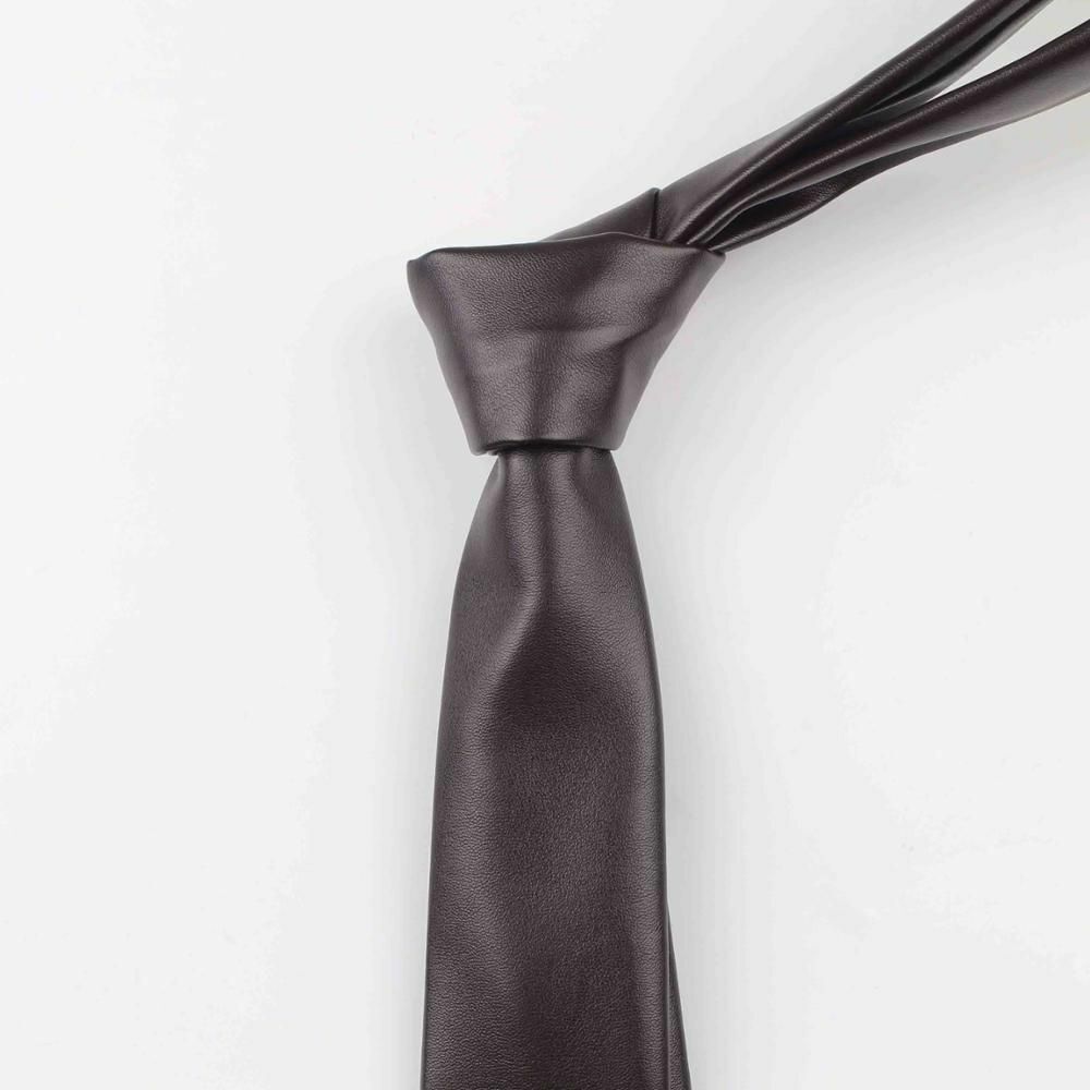 Men's Fashion Leather Patchwork Ties 144x5.5cm Wedding Party Women Adult Necktie
