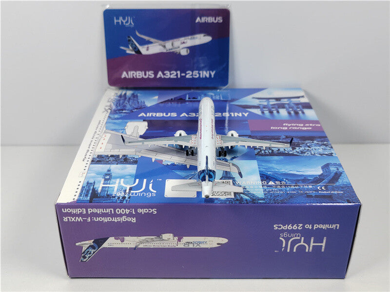 HYJLwings For Airbus A321-251NY F-WXLR LTD flying Xtra long range 1/400 Model