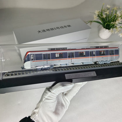 1:68 40CM Dalian Metro Line 5 Subway Vehicle Passenger Train Diecast Model