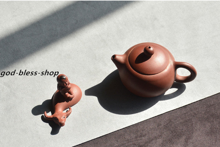 Small Tea Pet Yixing Zisha Purple Clay Tea Play Home Decoration Kid on Buffalo