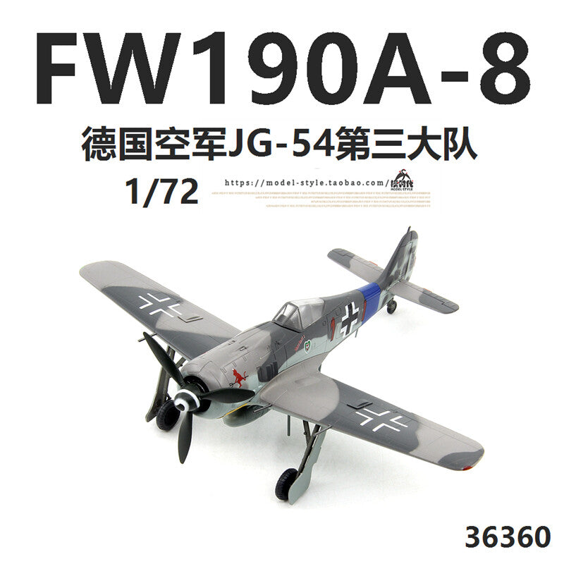 1/72 German FW190A-8 fighter model JG54 Wing 3rd Brigade aircraft model