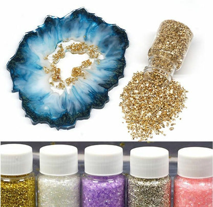 40g Small Gravel Crystal Glass Sand Filler UV Resin Jewelry Crafts Making Supply