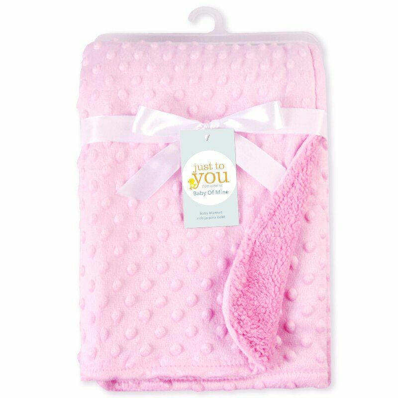 Baby Blanket Swaddling Thermal Soft Fleece Winter Solid Bedding Set Cotton Quilt