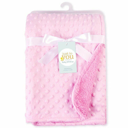 Baby Blanket Swaddling Thermal Soft Fleece Winter Solid Bedding Set Cotton Quilt