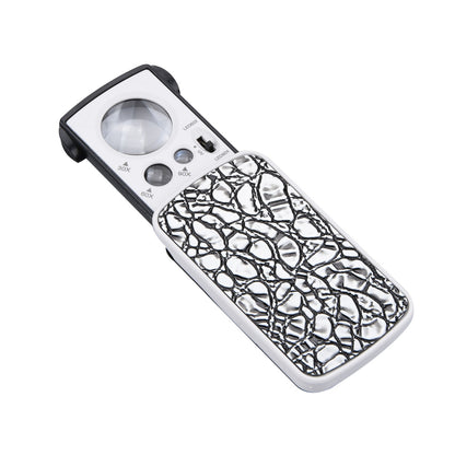 30X 60X 90X Portable Slide LED Light Jewelry Magnifying Glass Magnifier Loupe ew