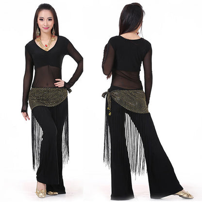 Belly Dance Costume 3 Piece(Top+Waist Towel+Pants) Belly Dancing Clothes