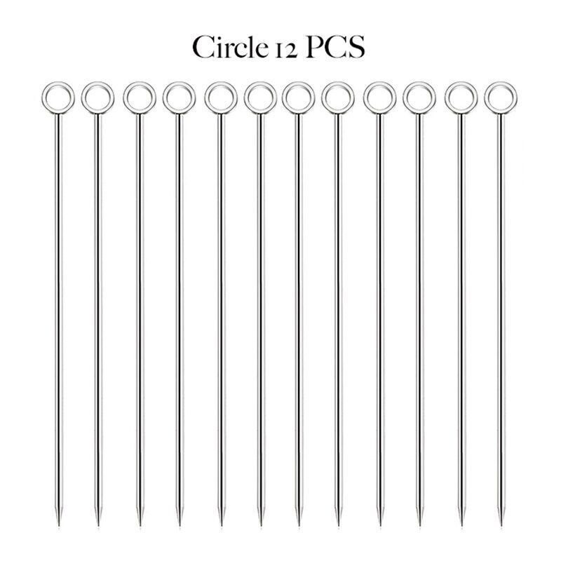 Cocktail Picks Fruit Sticks Bar Tool Drink Stirring Martini Accessory 11cm Metal