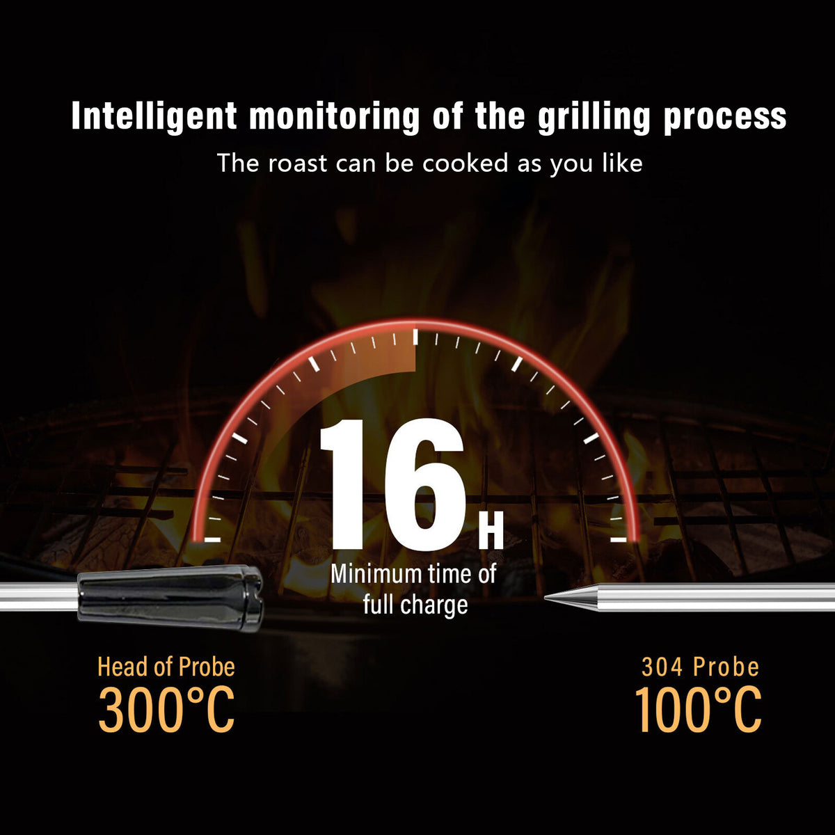 Barbecue Thermometer Kitchen Oven Meat Thermometer Bluetooth Meat BBQ