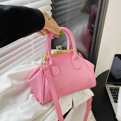 Pleated Handbag with Handle Shoulder Bag Women Clutch Purses Crossbody Bag