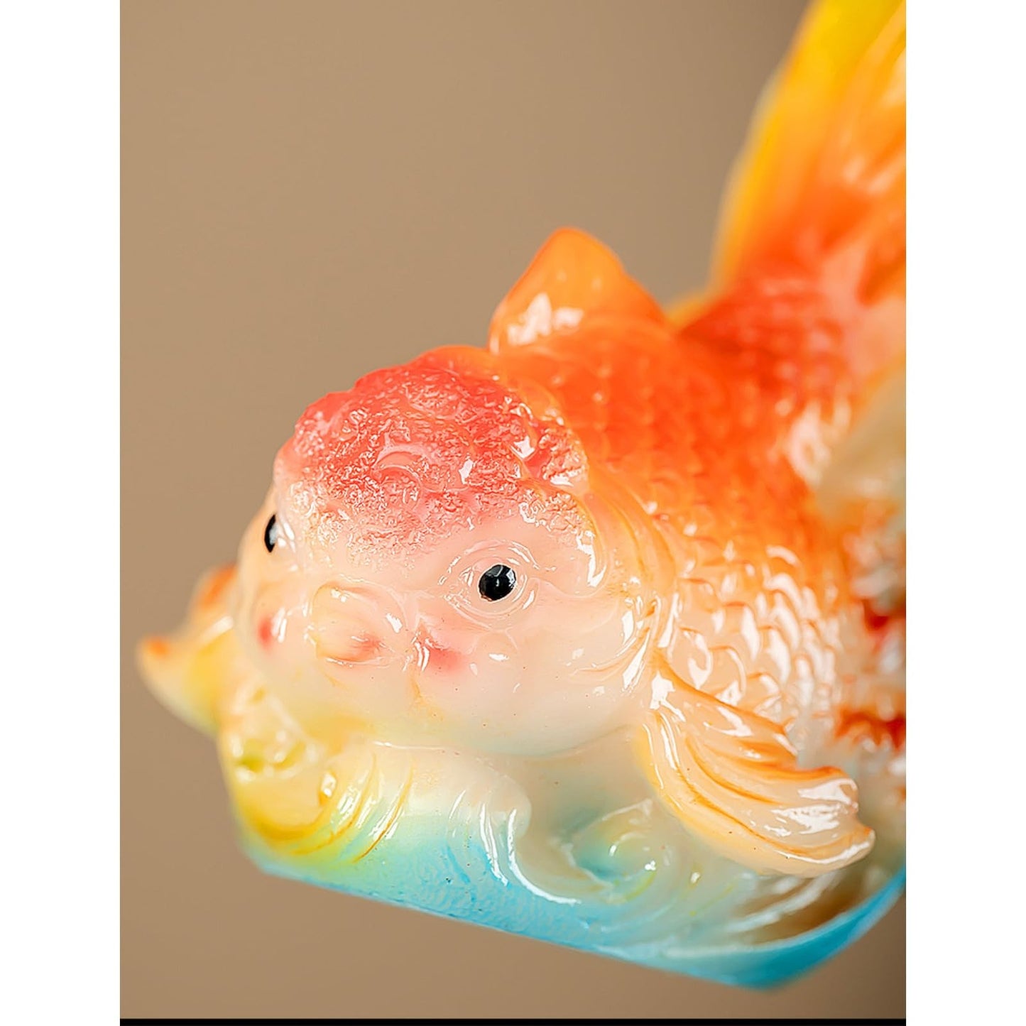 Color Change Goldfish Resin Tea Pet 10.3cm Tea Play Kung Fu Tea Set Decoration