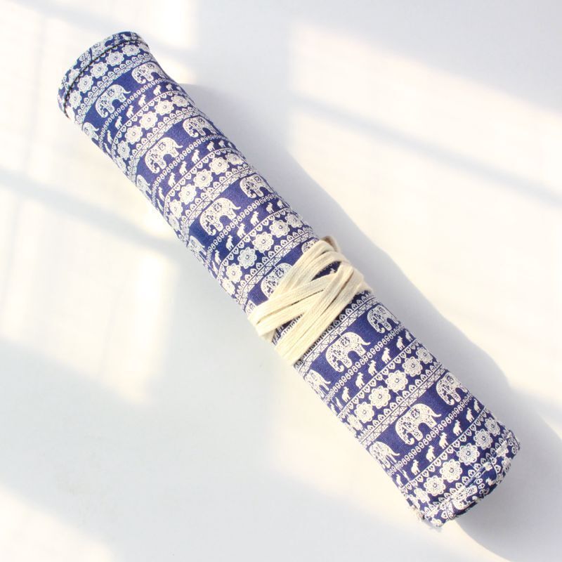 20 Pocket Art Paint Brush Case School Roll Up Pen Holder Canvas Pouch Bag