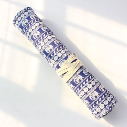20 Pocket Art Paint Brush Case School Roll Up Pen Holder Canvas Pouch Bag