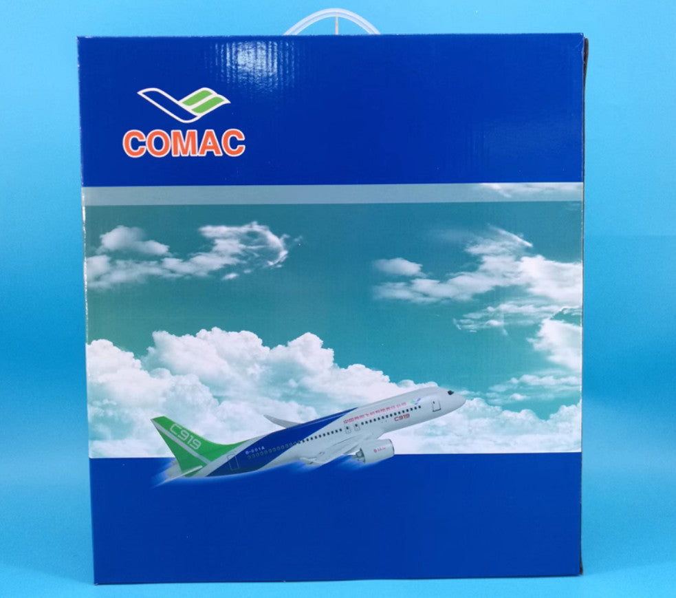 38CM CHINA COMAC C919 B-001A Commerce Passenger Airplane Resin Aircraft PModel