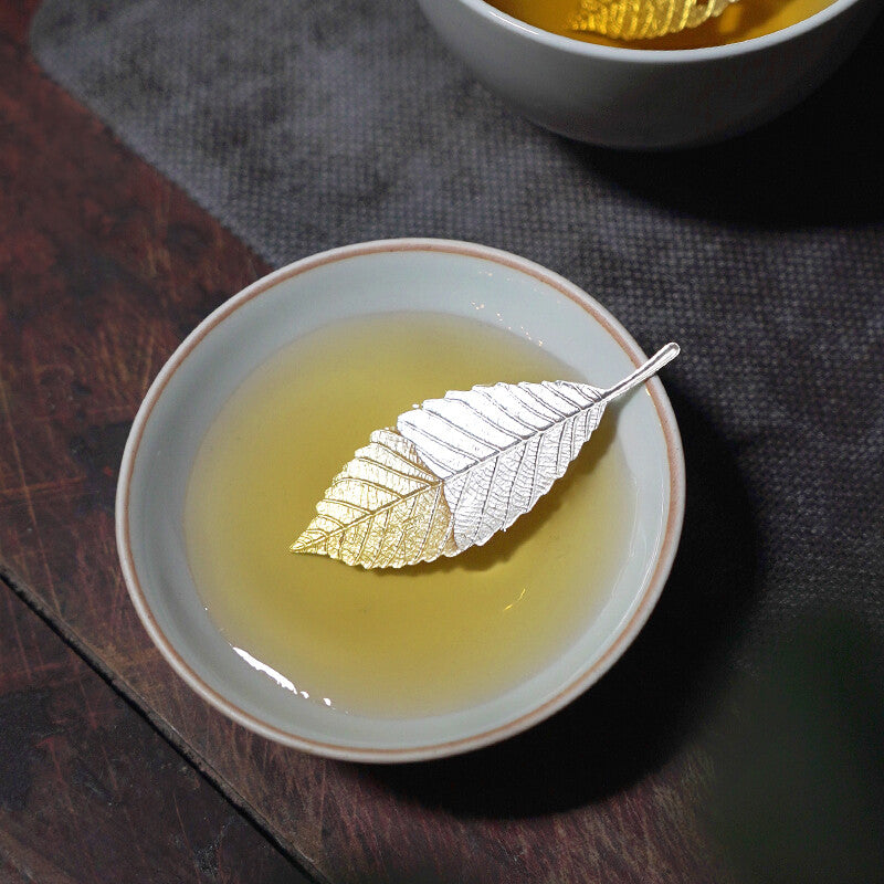Sterling Siver Tea Pet Leaf Lotus Design Health Care Tea Accessories Pure Silver