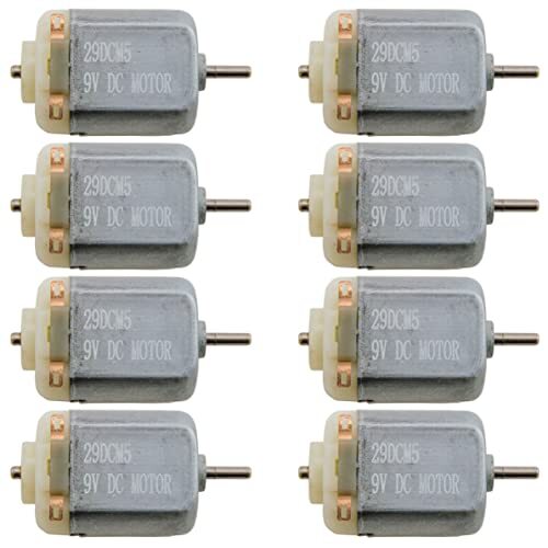 8 Pack 9V DC Motor 8,500 RPM (1" x 0.8" x 0.6")