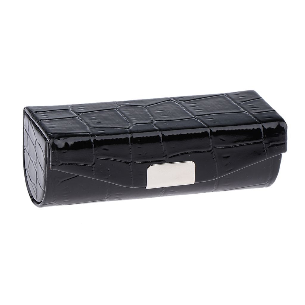 Elegant ABS Synthetic Leather Lipstick Case Bag Flocking Liner Traveling Purse