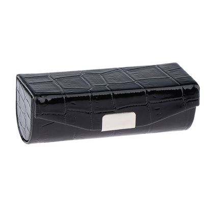 Elegant ABS Synthetic Leather Lipstick Case Bag Flocking Liner Traveling Purse