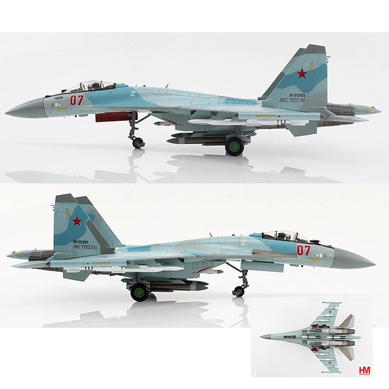 HM 1/72 Russian Air Force Su35S Side Guard E Fighter Model Red 07 Syria