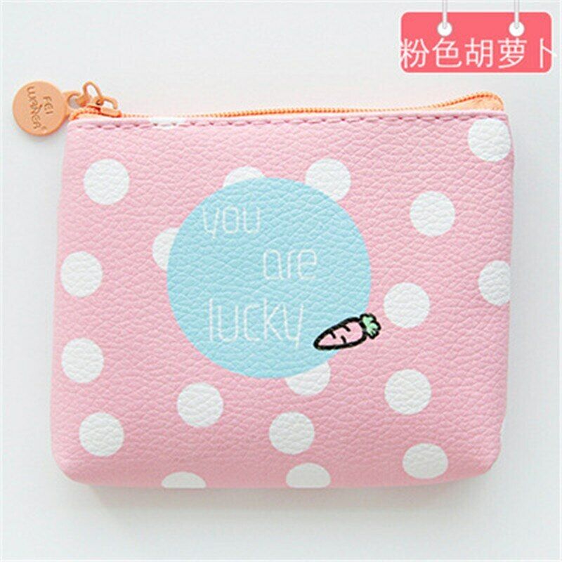 Lady Cash Bag Money Card Coin Purses Wallet Clamps Mini Handbag Girls PU Leather