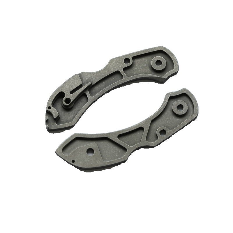 1Pair TC21 Titanium Alloy Integrated Spaceback scales for Spyderco C28