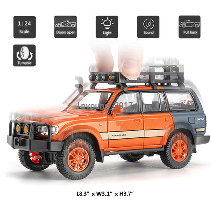 1/24 Land Cruiser LC80 Model Car Diecast Toy Cars Toys for Boys Kids Gifts White