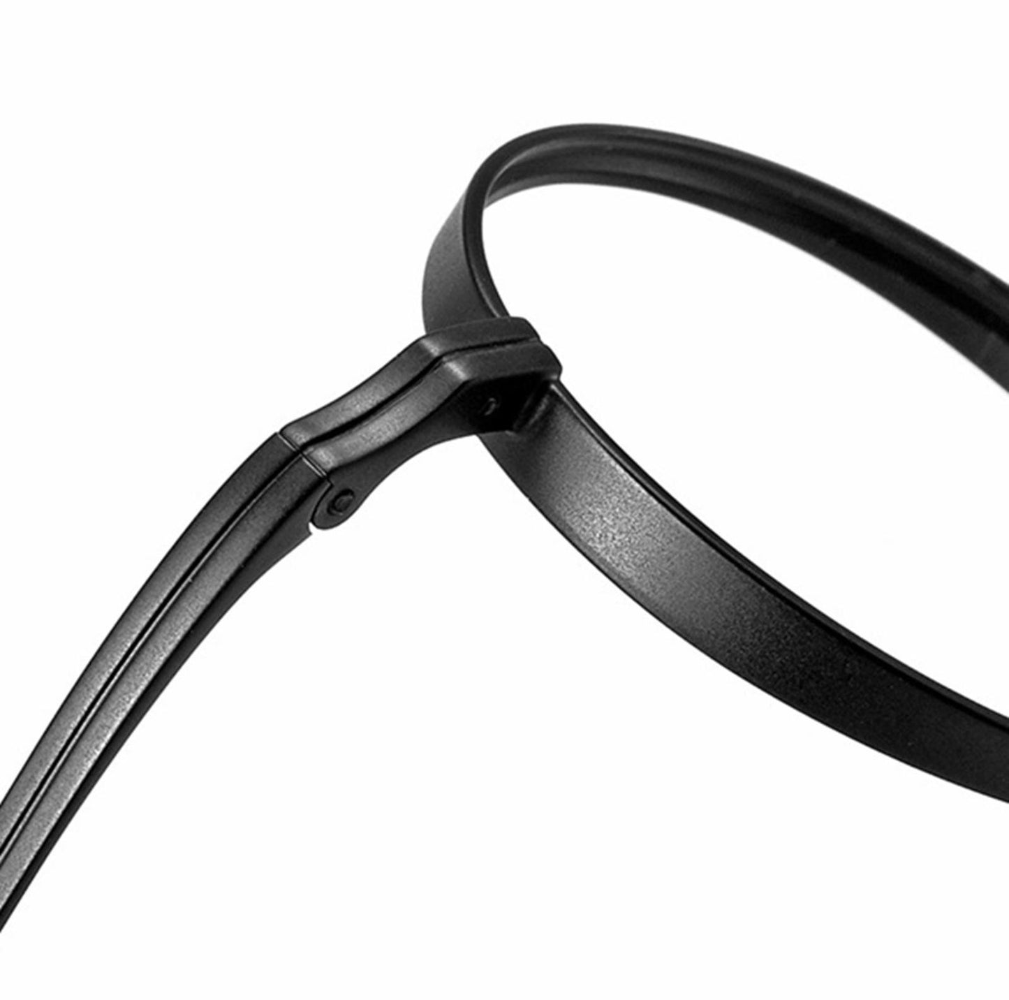 Unisex Classic Titanium Retro 45mm Round Eyeglasses Frames Fashion Black qw