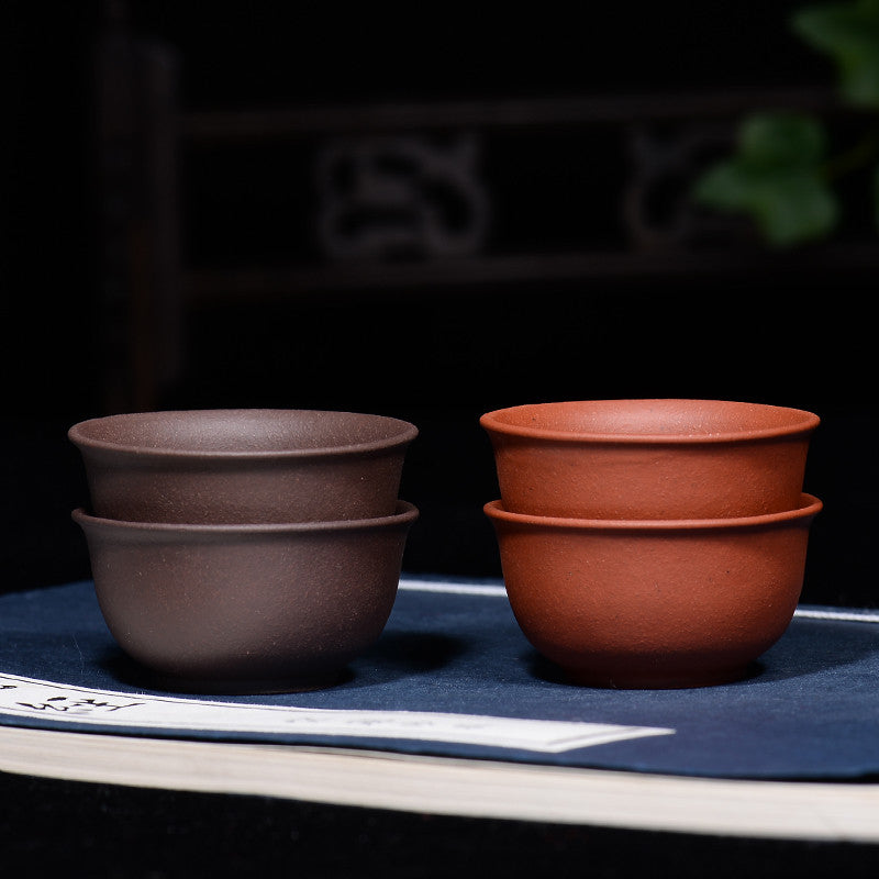 Two Cups Chinese Kungfu Tea Cup Authentic Yixing Zisha Marked Cup Of Tea Small