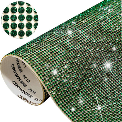 2mm Rhinestone Sticker Sheet Self Adhesive Bling Diamond Crystal Decals Green g
